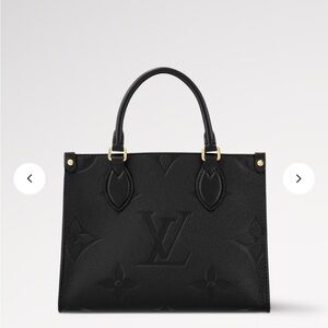 Louis Vuitton Black Embossed Monogram Small Top-Handle Tote